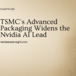 Cross-section diagram of TSMC CoWoS advanced packaging showing HBM and GPU die integration — the tsmc advanced packaging ai supply chain bottleneck explained