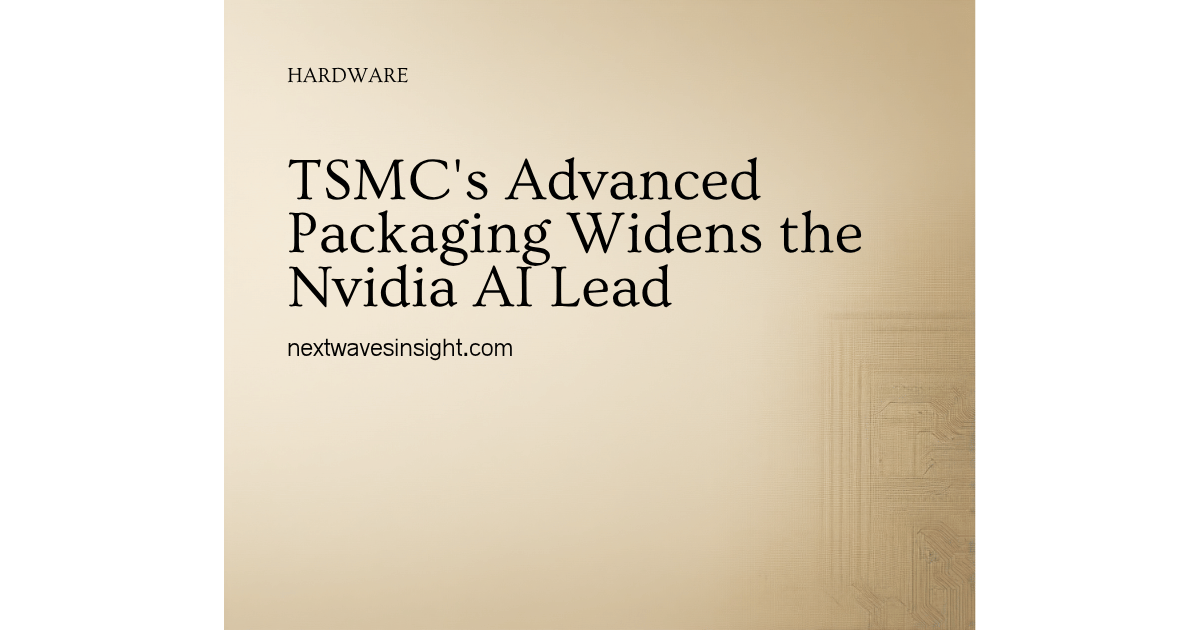 Cross-section diagram of TSMC CoWoS advanced packaging showing HBM and GPU die integration — the tsmc advanced packaging ai supply chain bottleneck explained