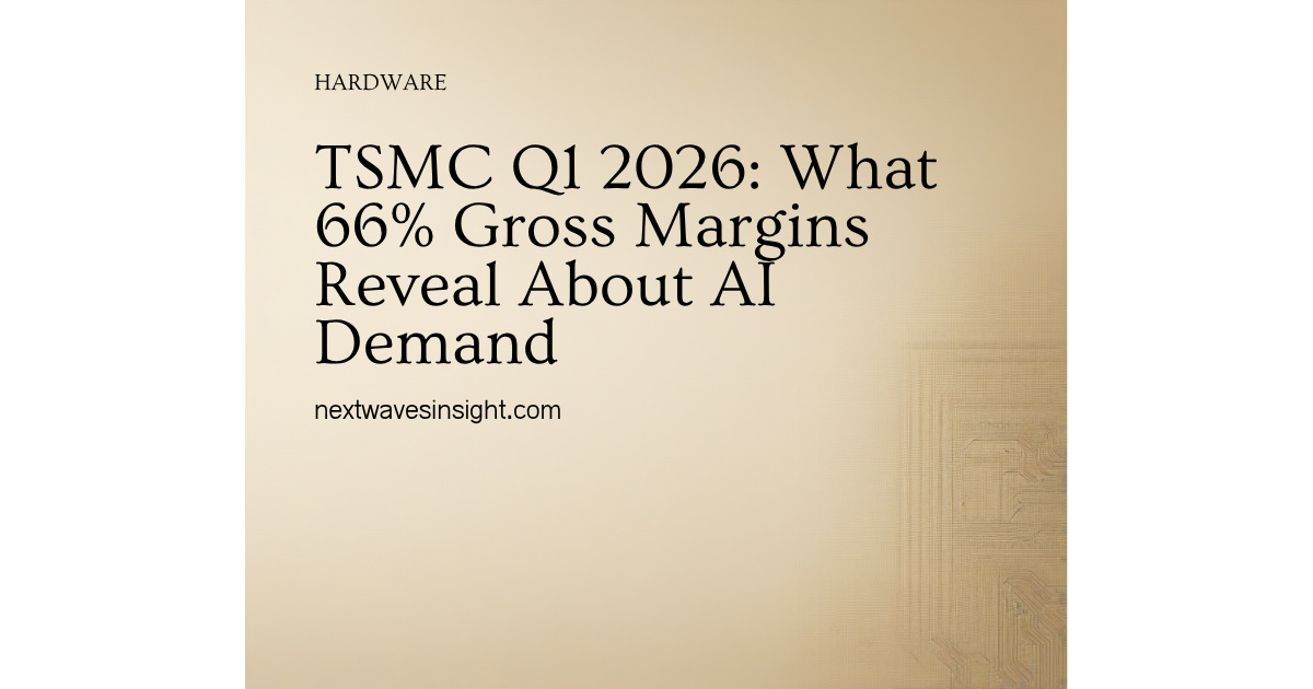 TSMC Q1 2026 gross margins AI infrastructure demand — semiconductor earnings signal