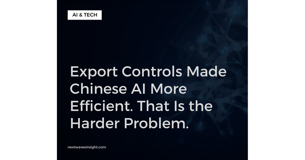Chinese AI efficiency gains from export controls — DeepSeek model performance under semiconductor restrictions