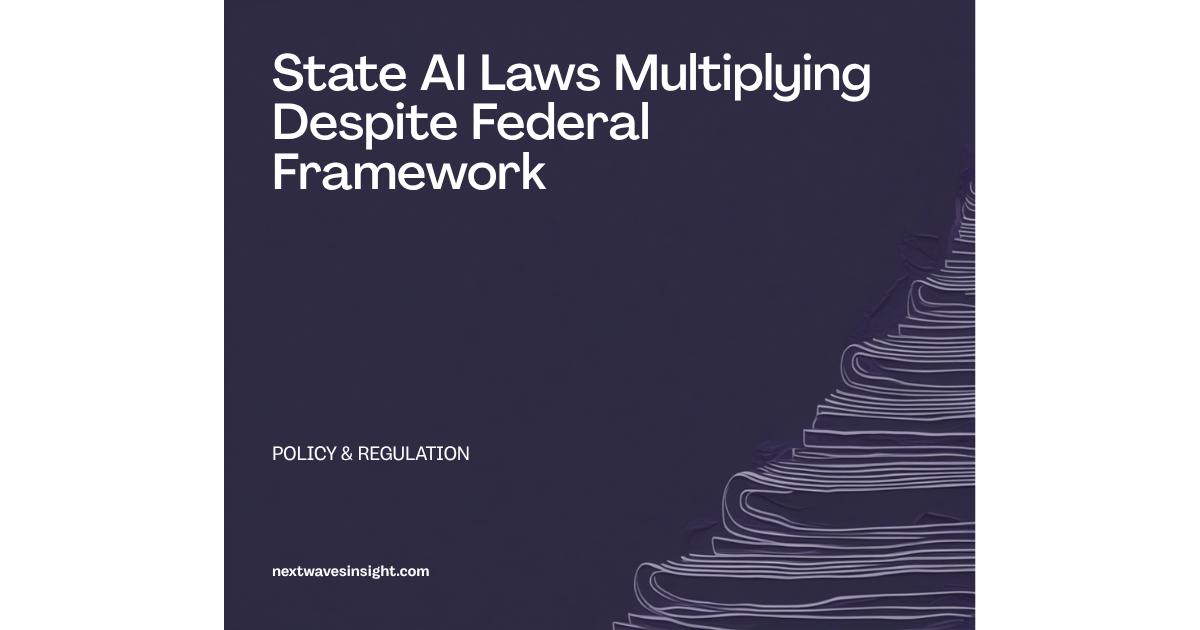 US state AI regulation compliance fragmentation 2026 — state laws multiplying while federal framework promises preemption
